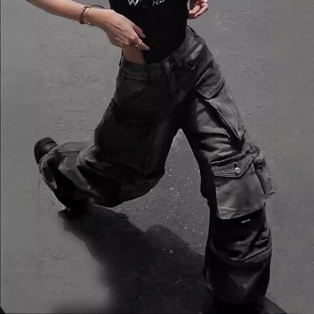 Y2K Grunge Multi-Pocket Cargo Denim Jeans